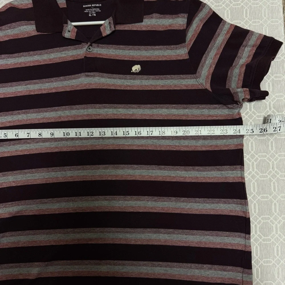 Banana Republic Purple and Gray Men’s Polo Shirt - XL